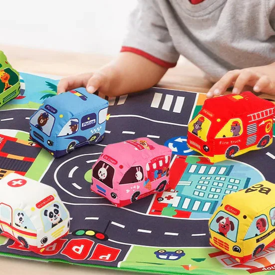 Auto-Spielmatte - Cartoon Abenteuer - Kreatives Spielen
