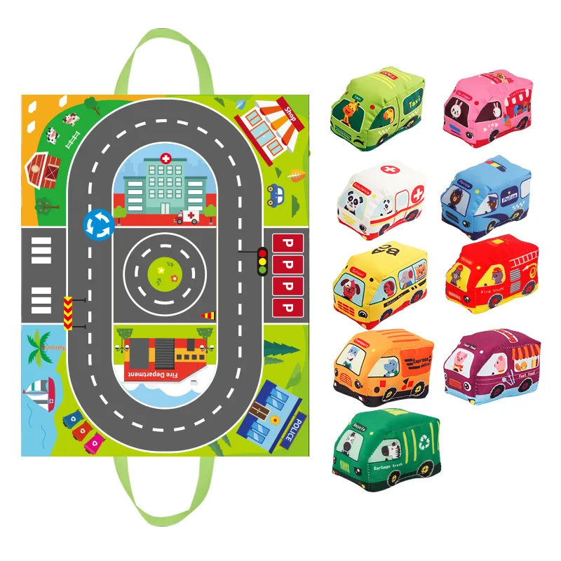Auto-Spielmatte - Cartoon Abenteuer - Kreatives Spielen