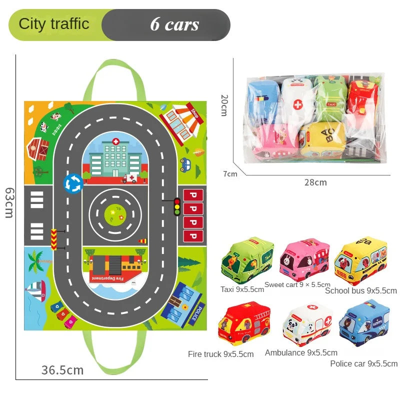 Auto-Spielmatte - Cartoon Abenteuer - Kreatives Spielen