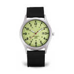 Elegant military-style wristwatch