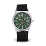 Elegant military-style wristwatch