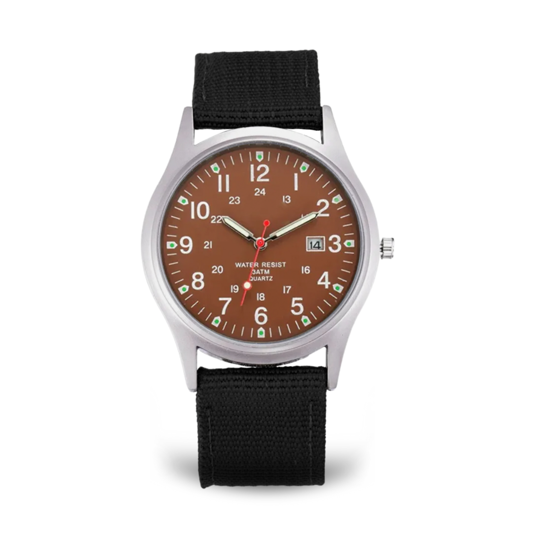 Elegant military-style wristwatch