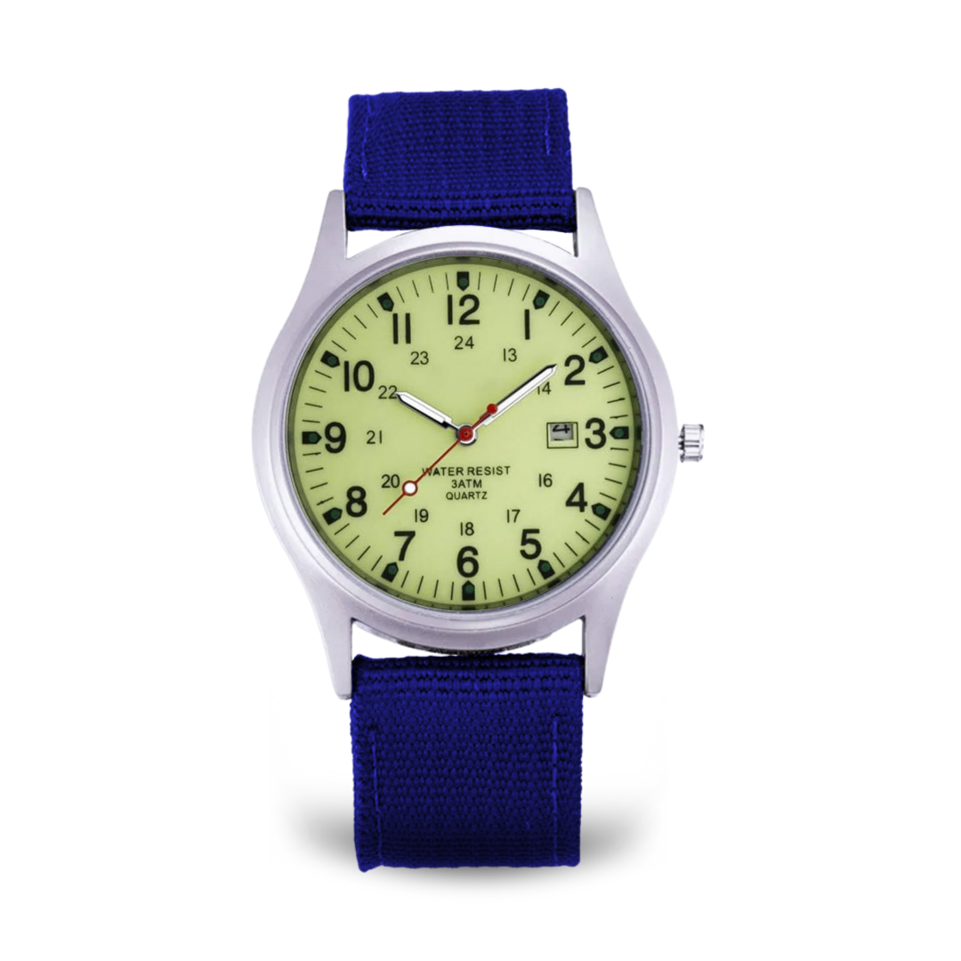 Elegant military-style wristwatch