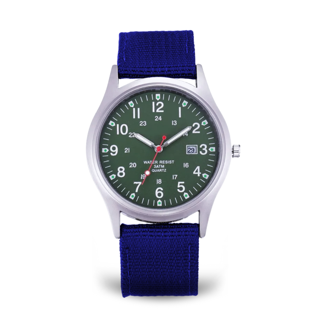 Elegant military-style wristwatch
