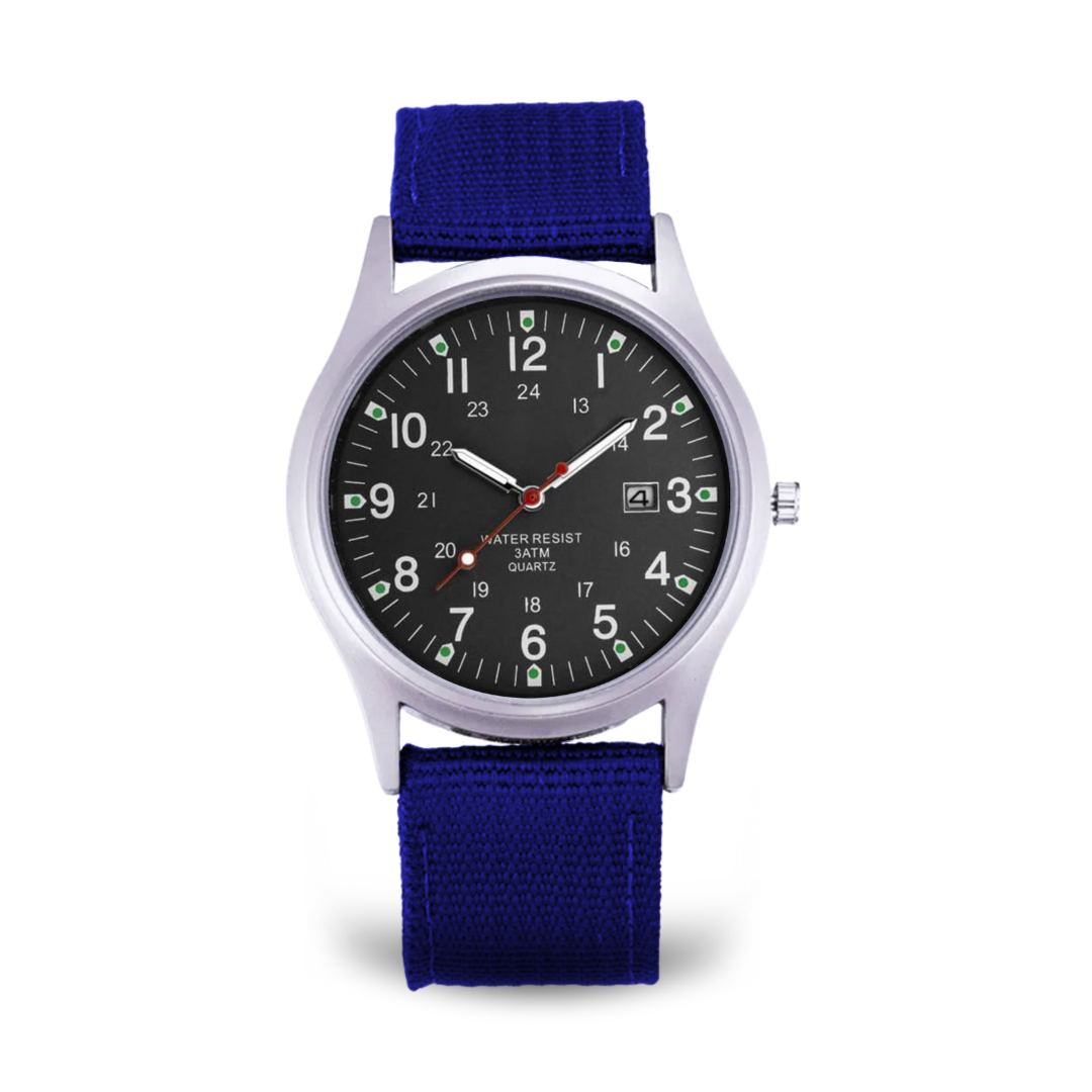 Elegant military-style wristwatch