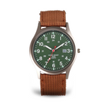 Elegant military-style wristwatch