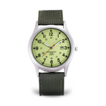 Elegant military-style wristwatch
