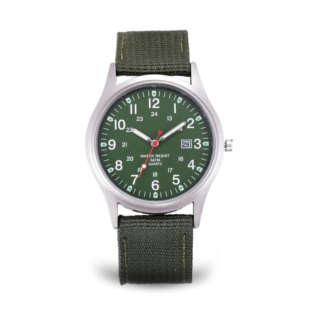 Elegant military-style wristwatch
