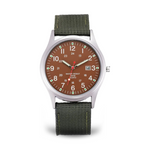Elegant military-style wristwatch