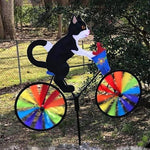 Katzenfahrrad Windspiel für den Garten