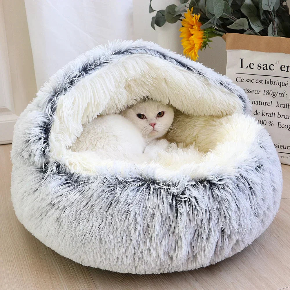 Luxuriöses Katzenplüschbett für ultimativen Komfort