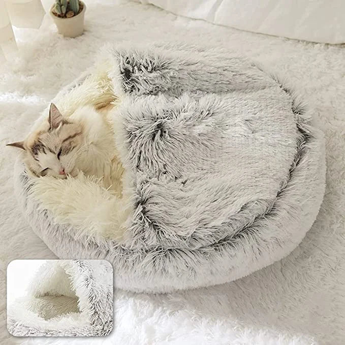 Luxuriöses Katzenplüschbett für ultimativen Komfort