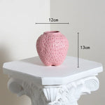 Decorative ceramic strawberry design flower vase for living and dining rooms