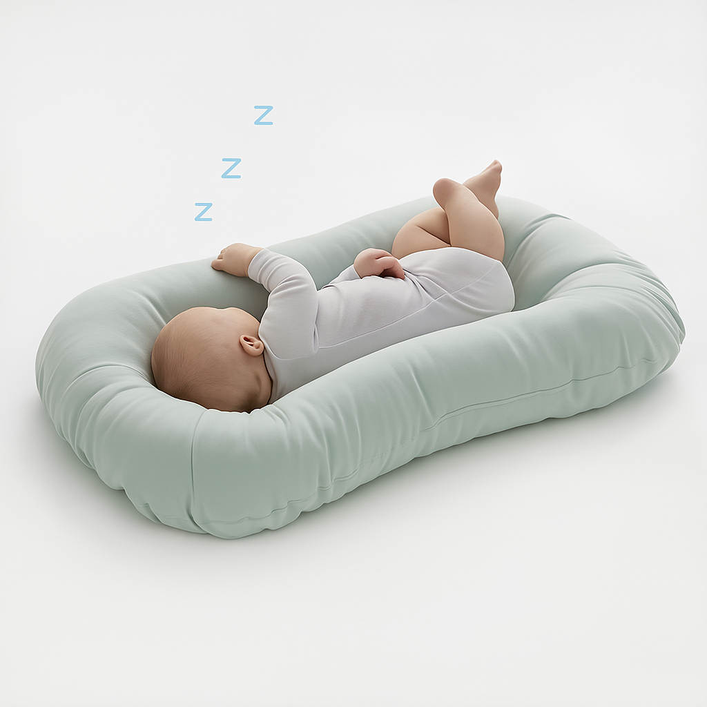 Orthopedic Baby Pillow – Flat Head Prevention – Memory Foam – Newborn Support