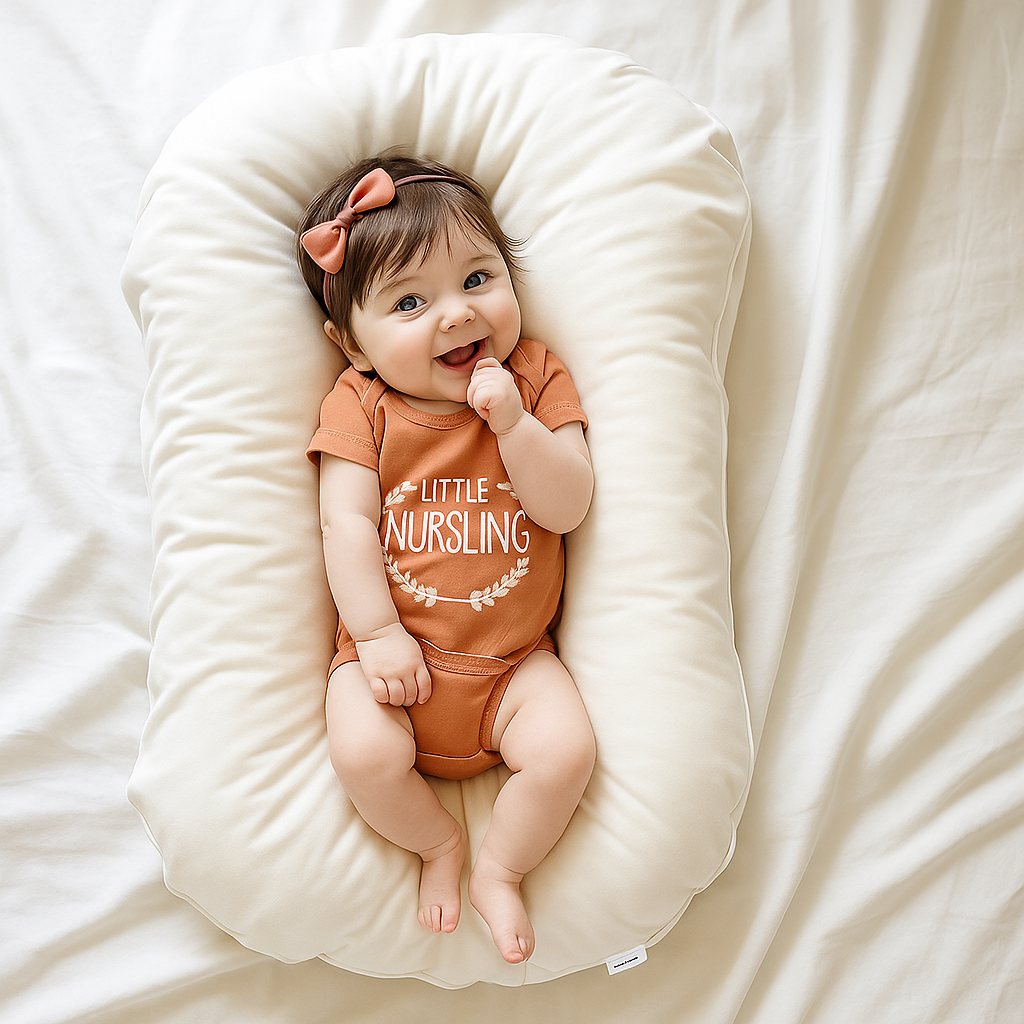 Orthopedic Baby Pillow – Flat Head Prevention – Memory Foam – Newborn Support