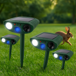 Solar-powered Ultrasound Rabbit Repellent with Flashing Light – Effective Protection for Your Garden