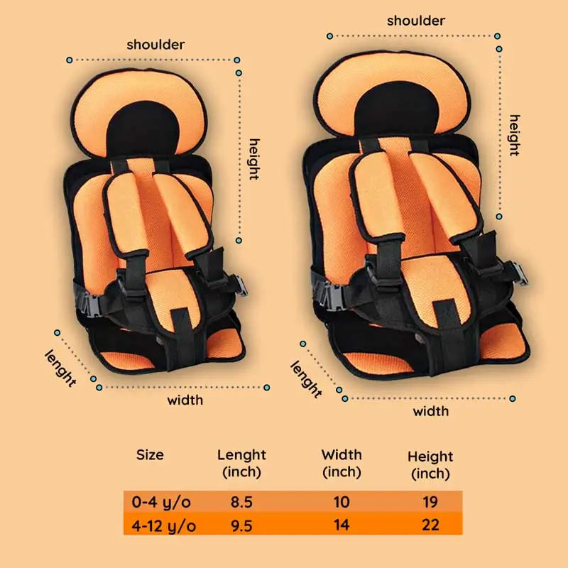 Tragbare Kindersitzauflage für Autoschutz (0–12 Jahre)