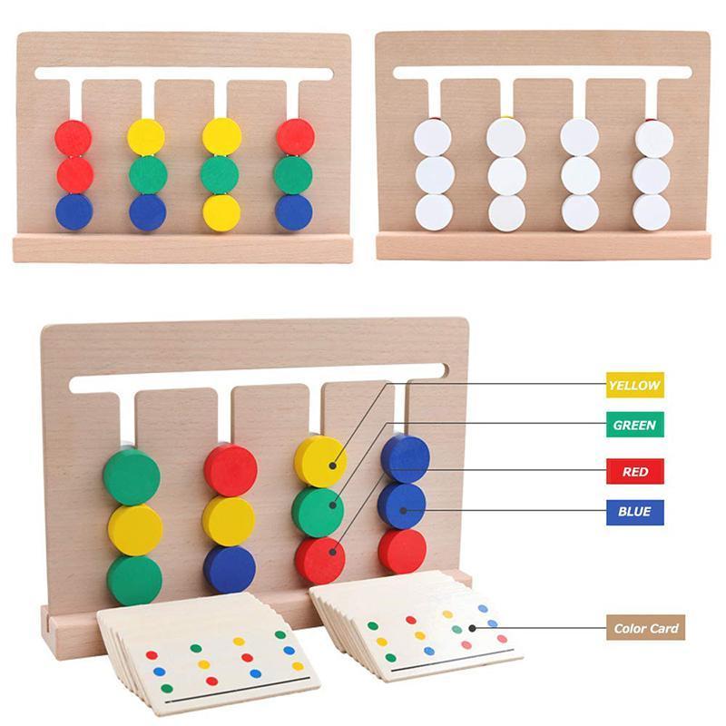 Lernspaß für Kinder - Holzpuzzle mit vier Farben und Formen