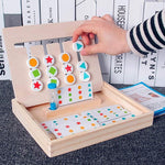 Lernspaß für Kinder - Holzpuzzle mit vier Farben und Formen