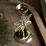 Vintage Golden Christmas Candle Holder - Atmospheric Table Decoration