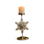Vintage Golden Christmas Candle Holder - Atmospheric Table Decoration