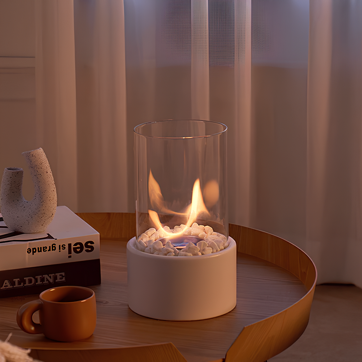 Elegante Öllampe mit Offener Flamme - Lumora