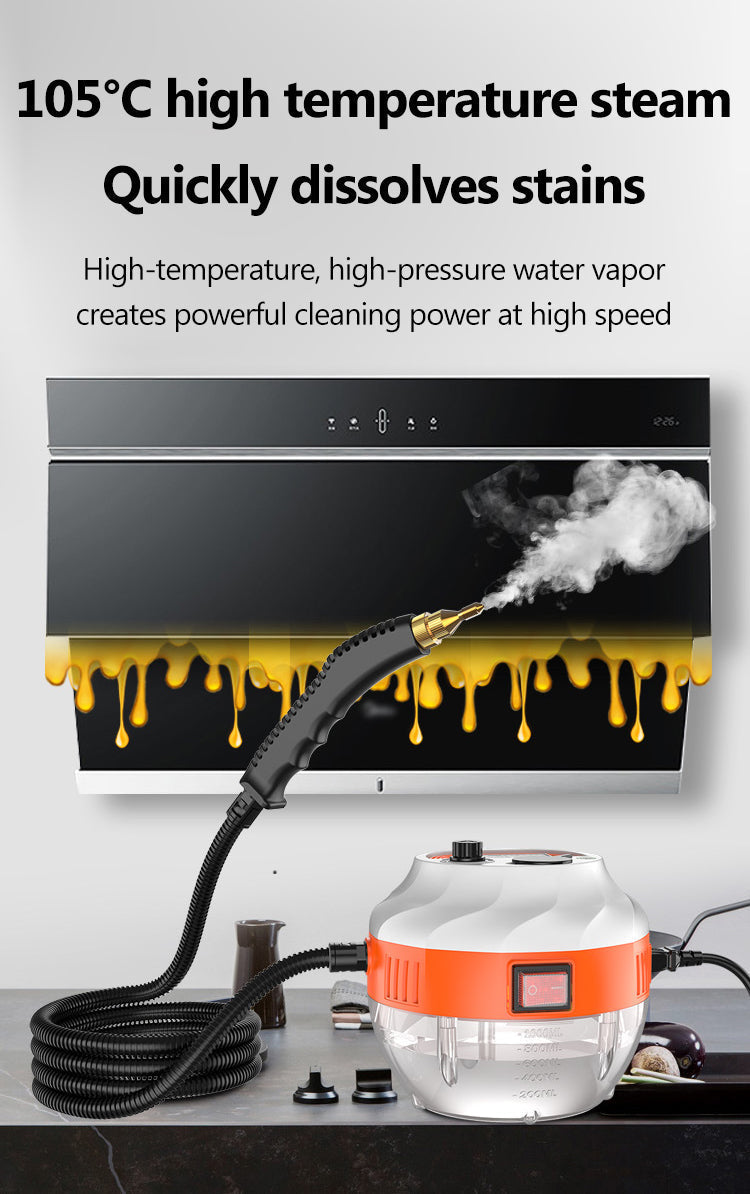Cleenerz - Leistungsstarker 2800W Dampfreiniger für Zuhause und Auto