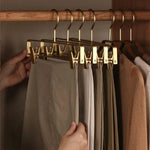 Elegant Matte Trouser Hangers (1+4 Pieces) – Clip System