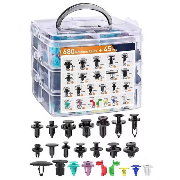 ClipMaster – 725 Pieces Car Retainer Clips and Fastener Removal Tools