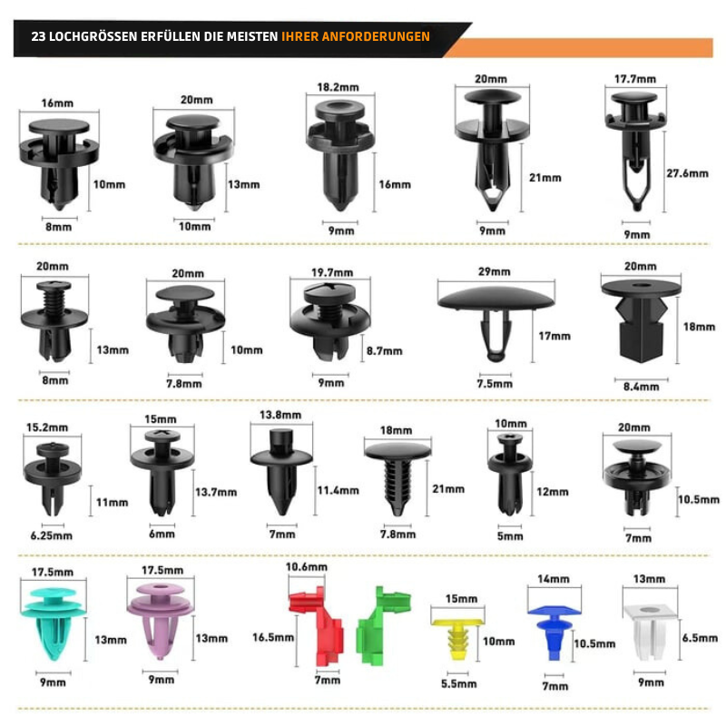 ClipMaster – 725 Pieces Car Retainer Clips and Fastener Removal Tools