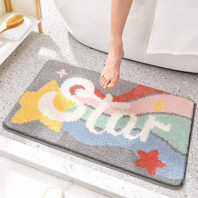 Colorful and soft non-slip mats for bathrooms and entryways