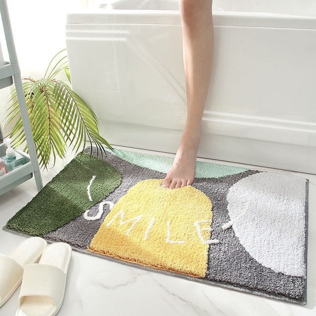 Colorful and soft non-slip mats for bathrooms and entryways