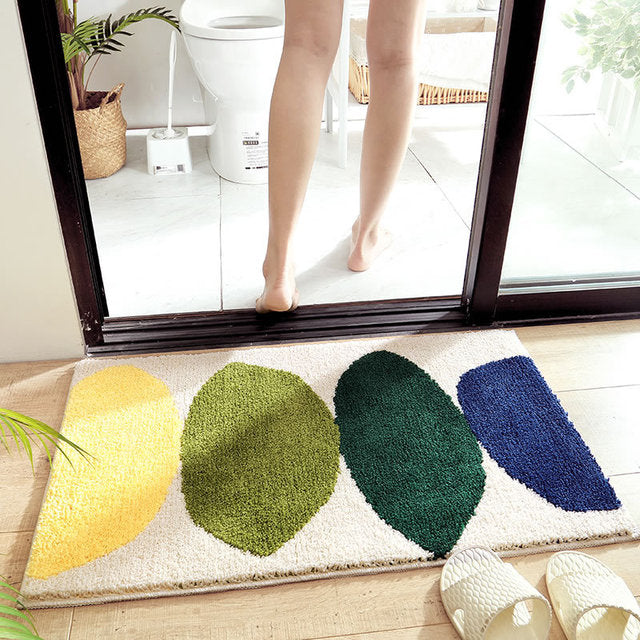 Colorful and soft non-slip mats for bathrooms and entryways
