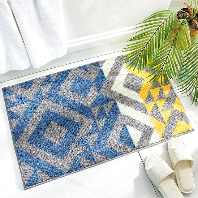 Colorful and soft non-slip mats for bathrooms and entryways