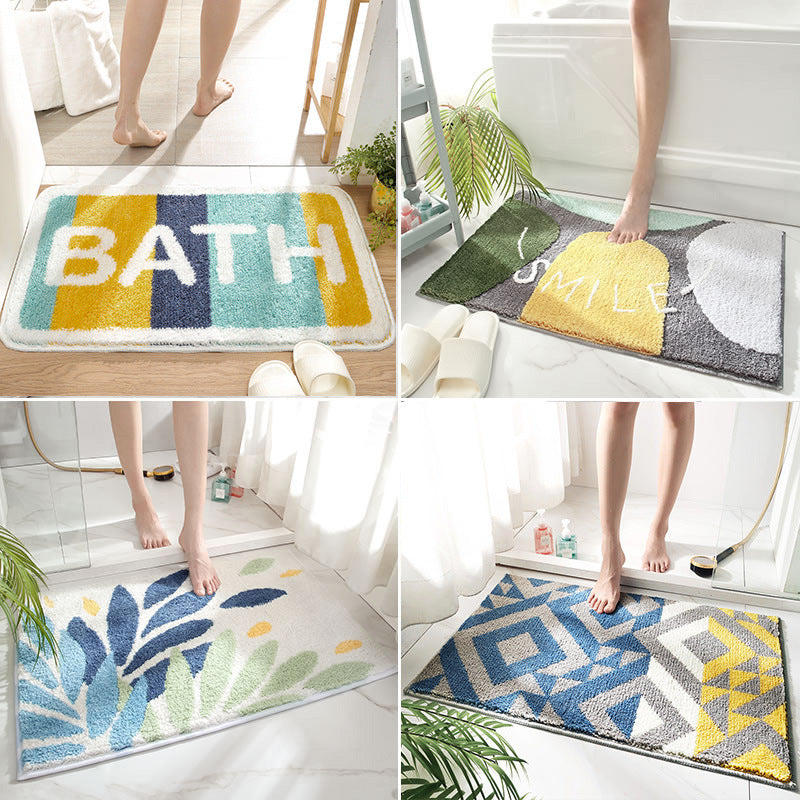 Colorful and soft non-slip mats for bathrooms and entryways