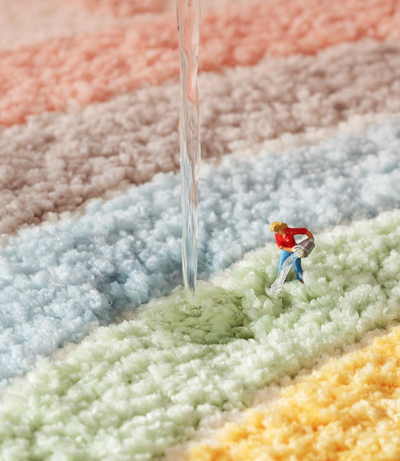 Colorful and soft non-slip mats for bathrooms and entryways