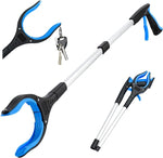 Foldable grabber with 360° rotating clip
