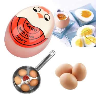 Boiling eggs made easy with color-changing timers