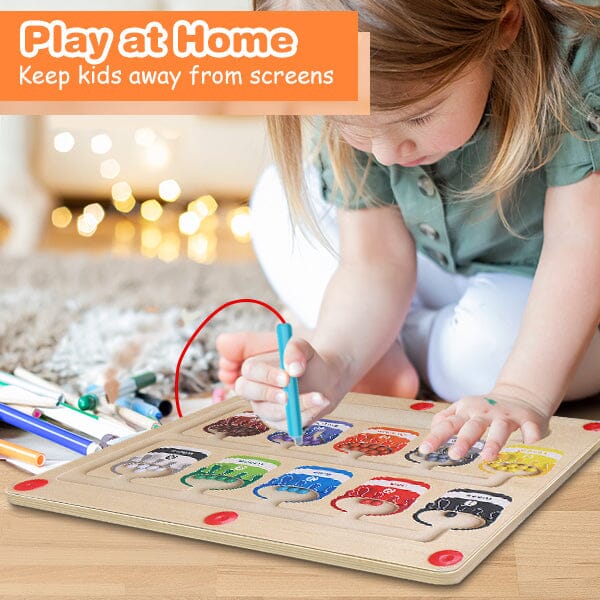 BunteMagneten - Holzpuzzle mit Farben und Zahlen für Kinder