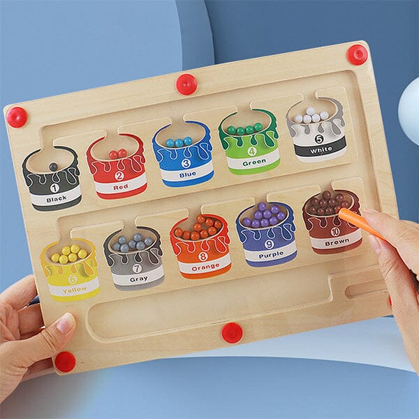 BunteMagneten - Holzpuzzle mit Farben und Zahlen für Kinder