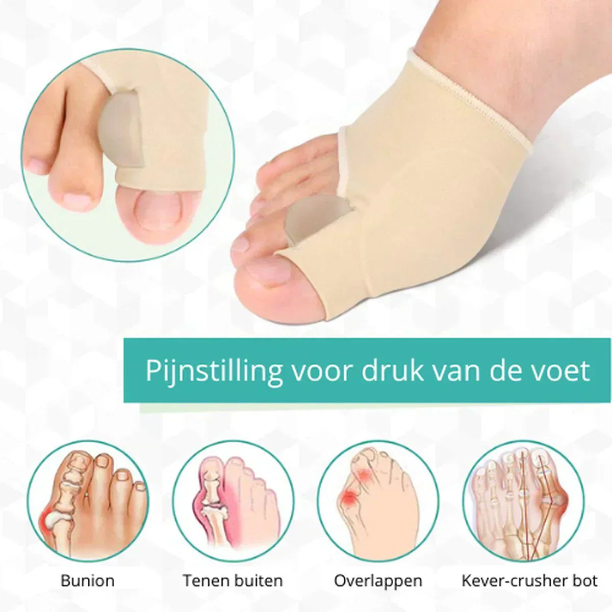 Toe correctors with gel cushioning for pain-free walking