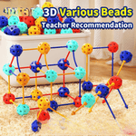 Flexible PVC Toy - 3D Geometric Building Beads