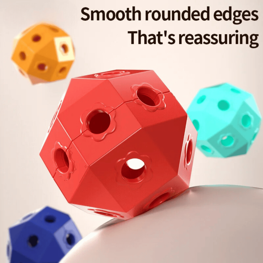 Flexible PVC Toy - 3D Geometric Building Beads