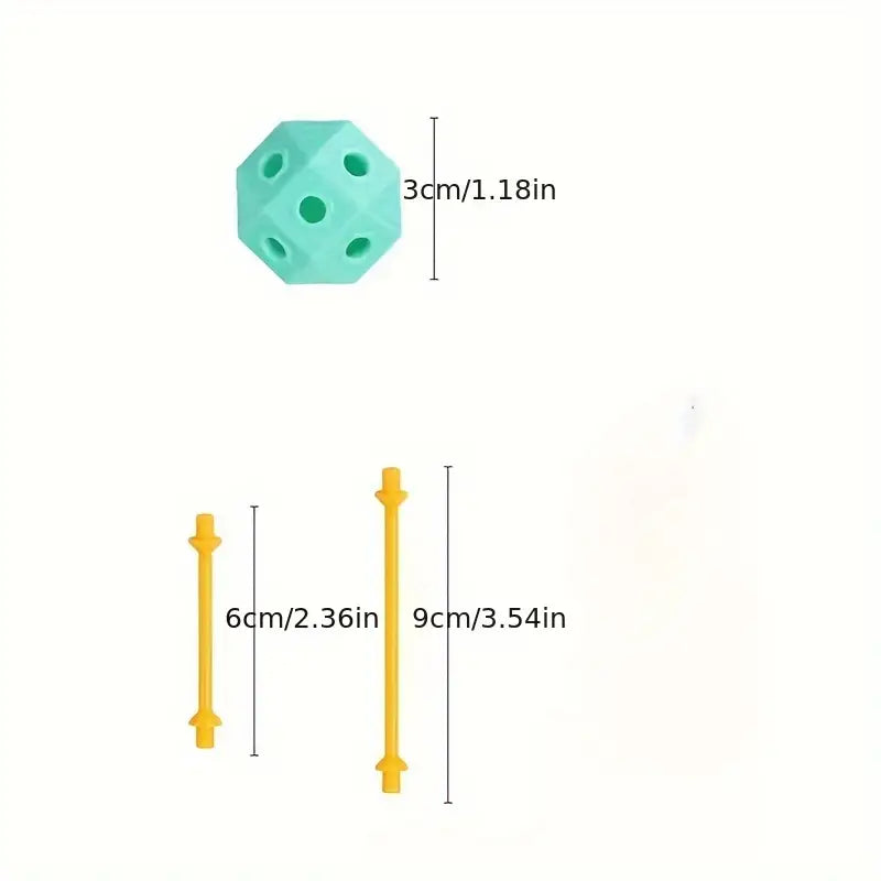 Flexible PVC Toy - 3D Geometric Building Beads