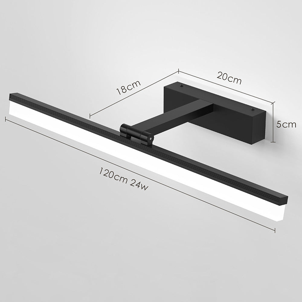 Moderne schwarze LED-Spiegelleuchte für das Badezimmer