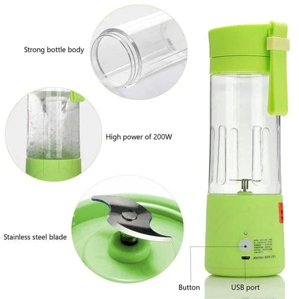 SmoothiePro Mobilmixer | Tragbarer Mixer mit 6 Edelstahlklingen