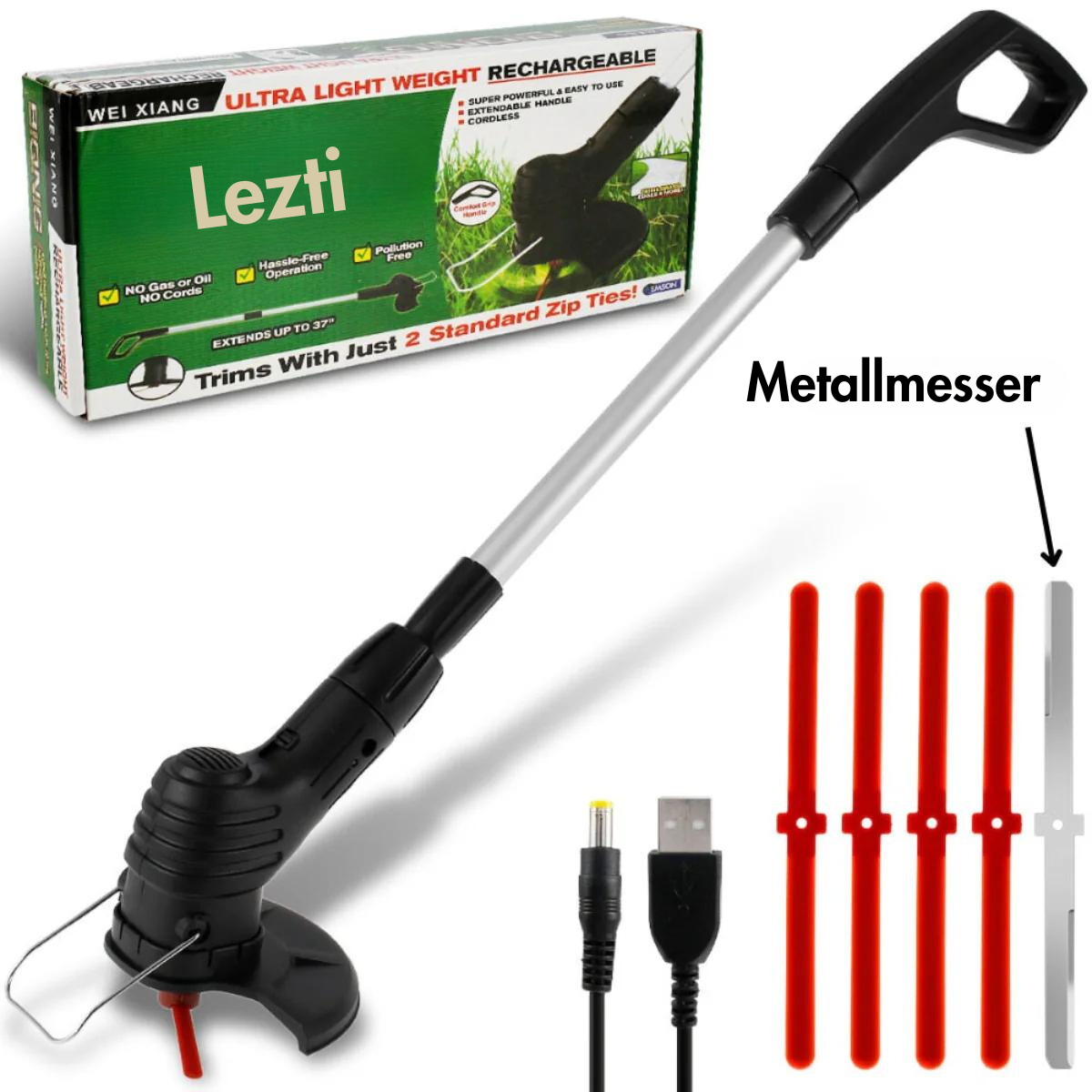 Kabelloser Rasentrimmer für müheloses Schneiden