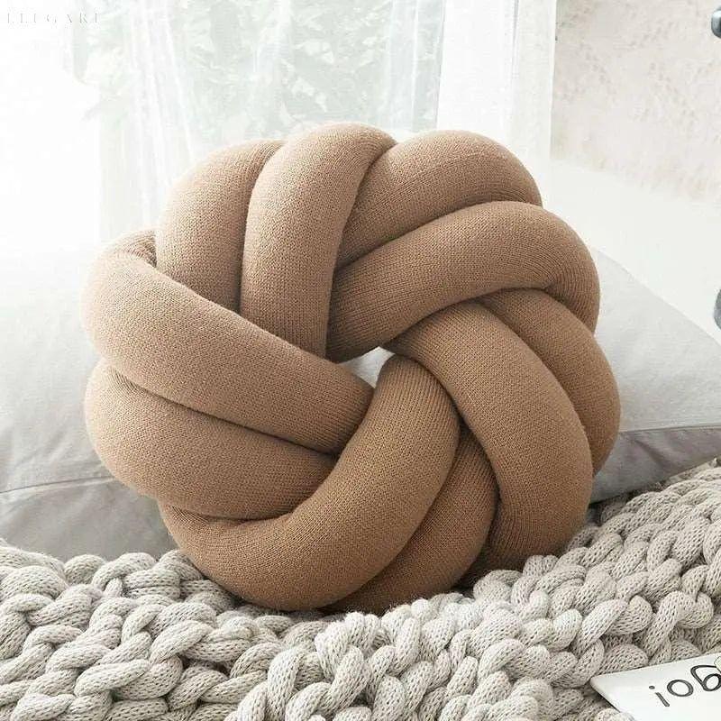 Knotted Cotton Pillow - Coziness for Your Home