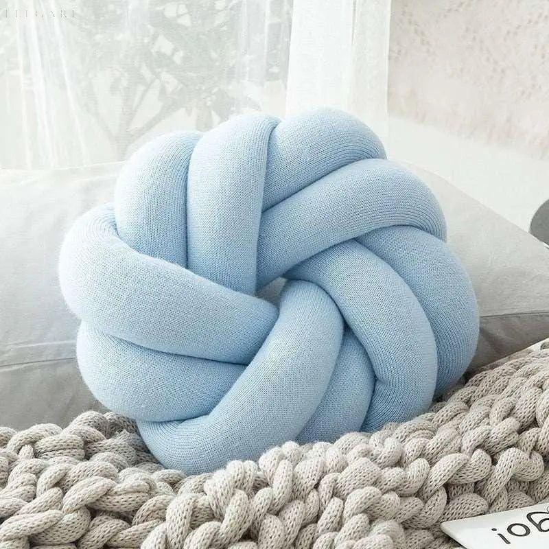 Knotted Cotton Pillow - Coziness for Your Home