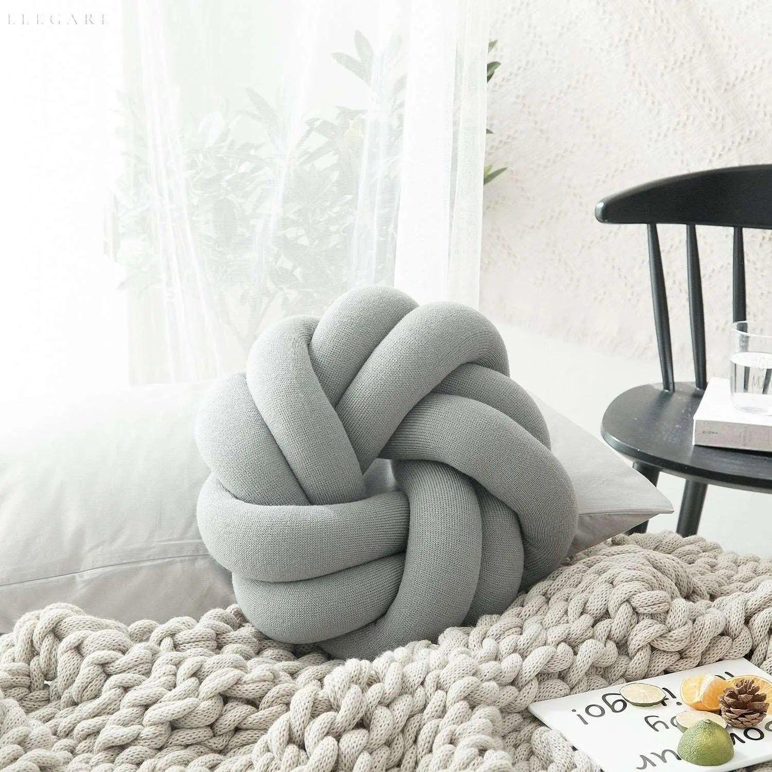 Knotted Cotton Pillow - Coziness for Your Home